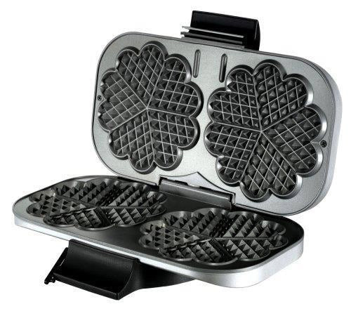 Unold 48241 piastra per waffle 2 waffle 1300 W Nero, Argento