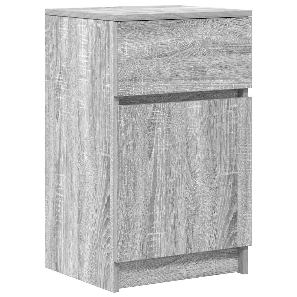 Comodini 2 pz Grigio Sonoma 39x35x65 cm in Legno Multistrato 861330