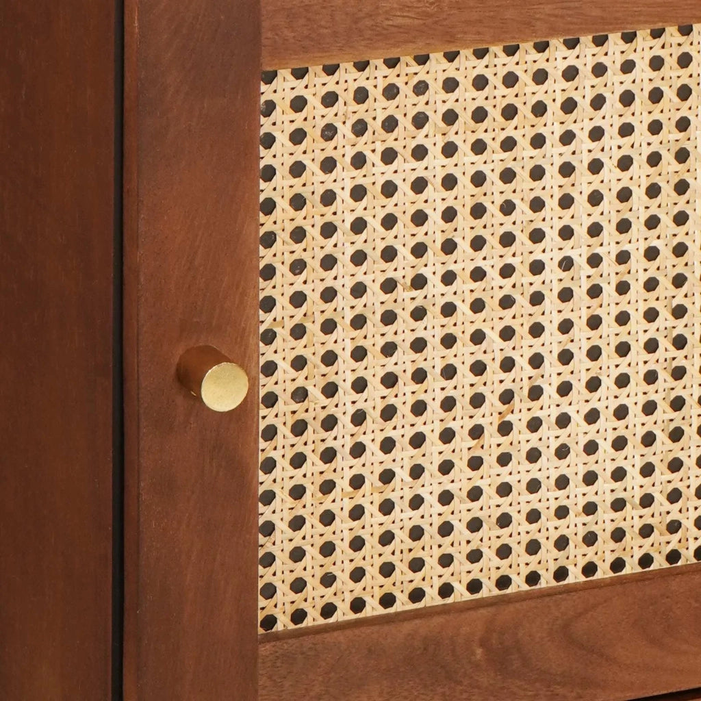 Mobile alto Marrone 40 x 33,5 x 110 cm Legno di mango massello 4018909