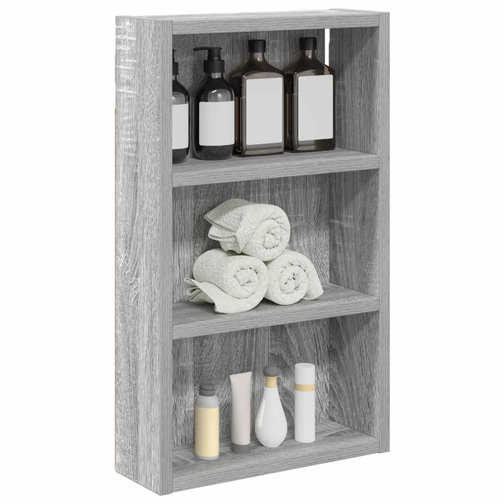 Armadio da bagno a muro Sonoma grigia 30 x 10 x 50 cm 889316