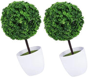 Arbusti in Legno - Decorazione Rustica - Realistici - Decorazione per Tavolo - Decorazioni per Culla - Set da 2 - Cespuglio Verde - Bambù Decorativo