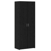 Credenza 2 pz-Set di 2 Buffet-Armadio da cucina Rovere Nero 70 x 42,5 x 185 cm
