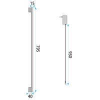 Applique Da Parete Led Lhj063-w 80cm Black