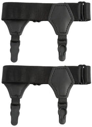 Sokker con cinture regolabili - Comodo e elegante - 1 coppia - Nero - Nylon