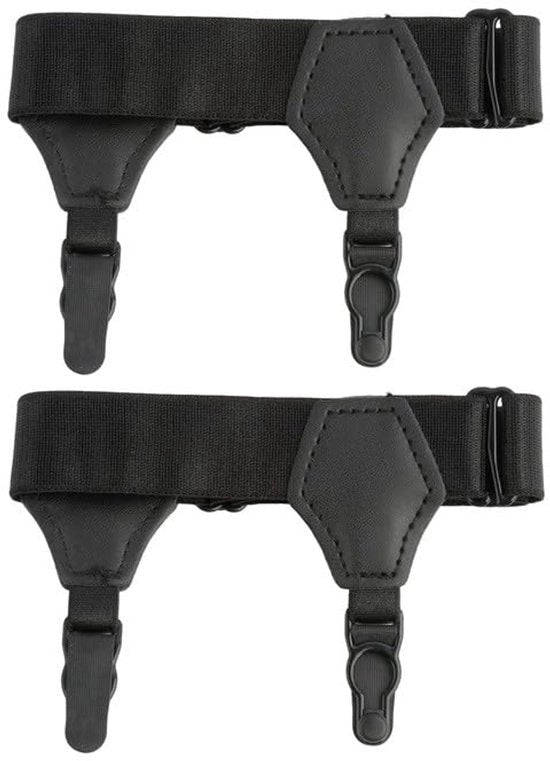 Sokker con cinture regolabili - Comodo e elegante - 1 coppia - Nero - Nylon