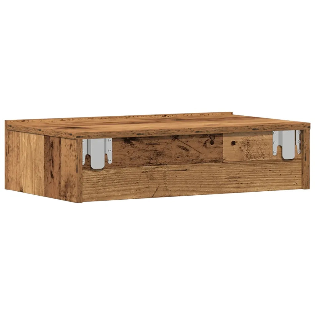 Comodino-Tavolino da notte Legno Antico 60x35 cm in Legno Multistrato