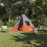 Tenda Tipi-Tenda da campeggio Grigio e arancione 383 x 338 x 217 cm taffet¨¤