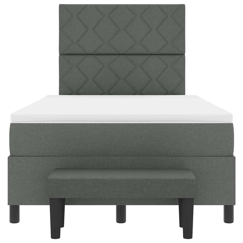 Letto a molle con materasso Grigio scuro 120 x 200 cm Tessuto 3344136