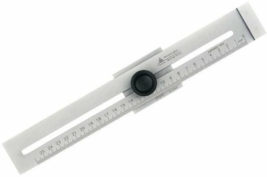 Liniaal di misura per metallo con marca da 250 mm, 1 pezzo