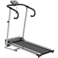Tapis Roulant Pieghevole con Inclinazione, Tapis Roulant Elettrico Portatile con Schermo LCD, Velocità 1-10 km/h, Ruote, Impugnatura, per Home, Casa e Ufficio, Nero