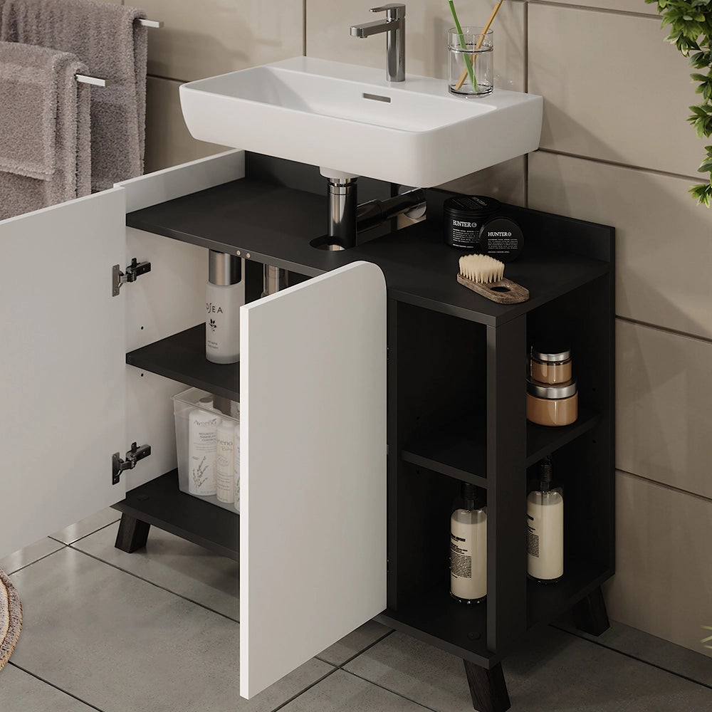 Vicco Set di mobili da bagno Antracite/bianco 2 parti