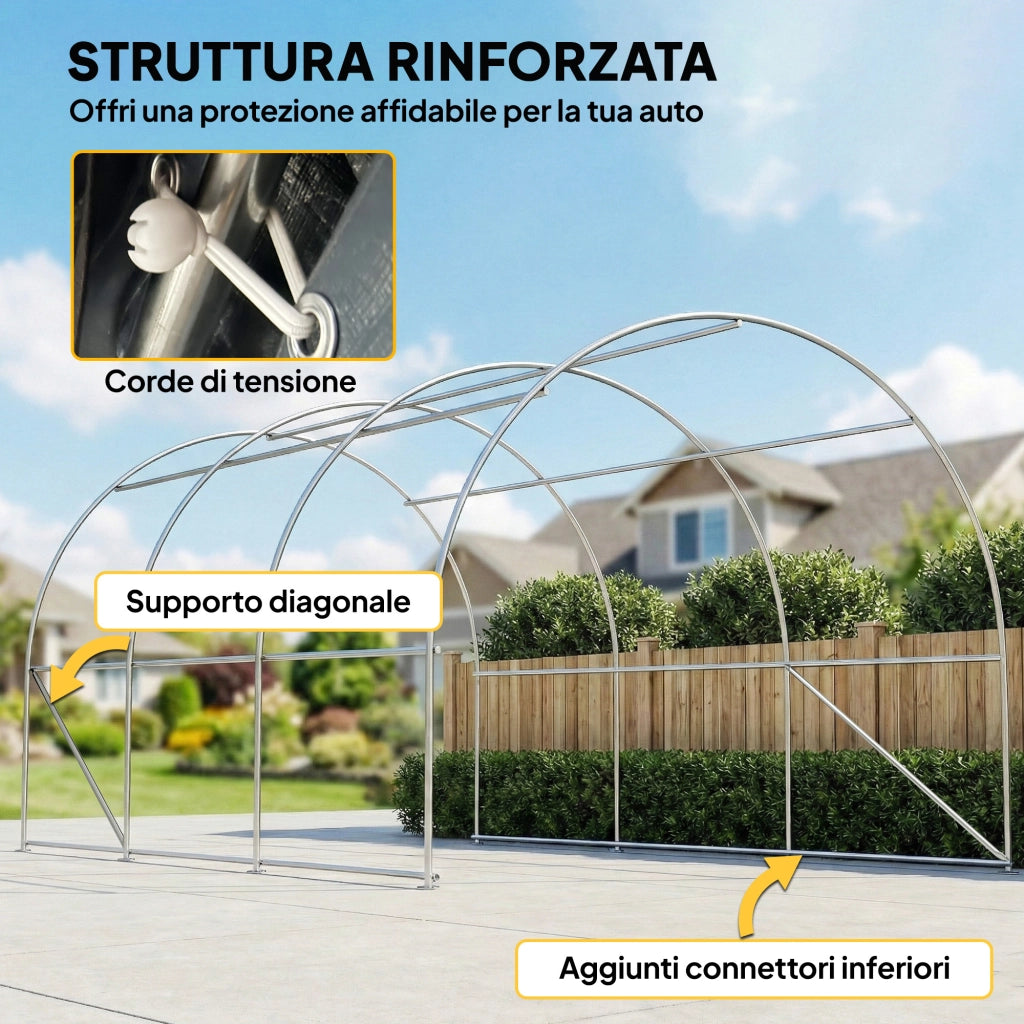 Tendone da Giardino per Auto e Attrezzi ¨C Zephmum ¨C 500x300x240 cm