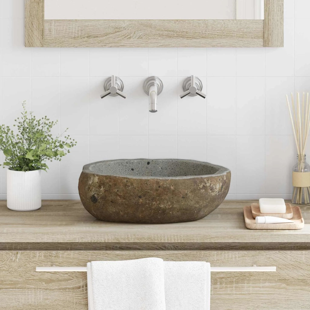 Basin in pietra fluviale (30-37) x (25-30) x 12 cm Pietra fiume 4103948
