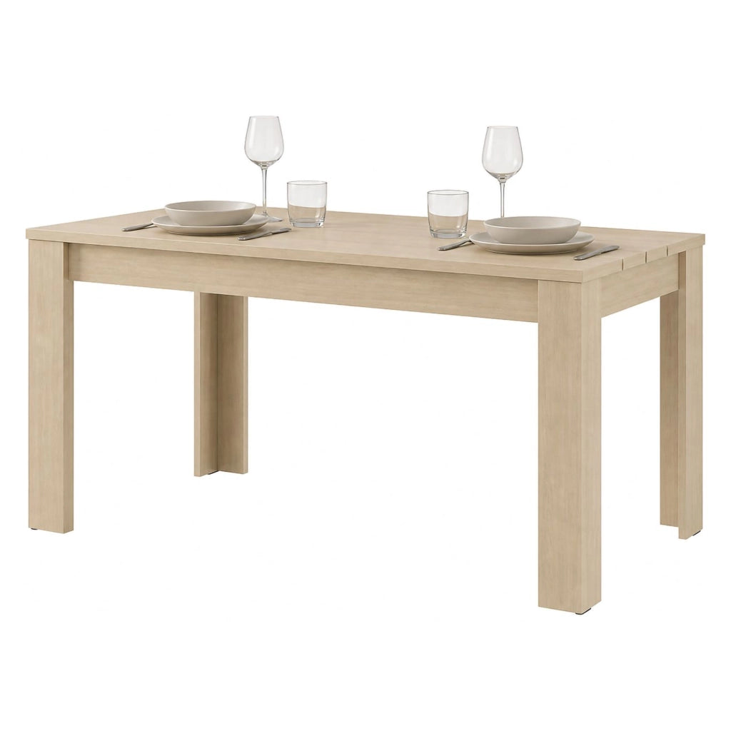 Luarca, Tavolo Fisso 6 Posti, 135x80x76h cm Marrone Rovere
