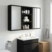 Armadio da bagno a muro Rovere Nero 30 x 10 x 50 cm 889312