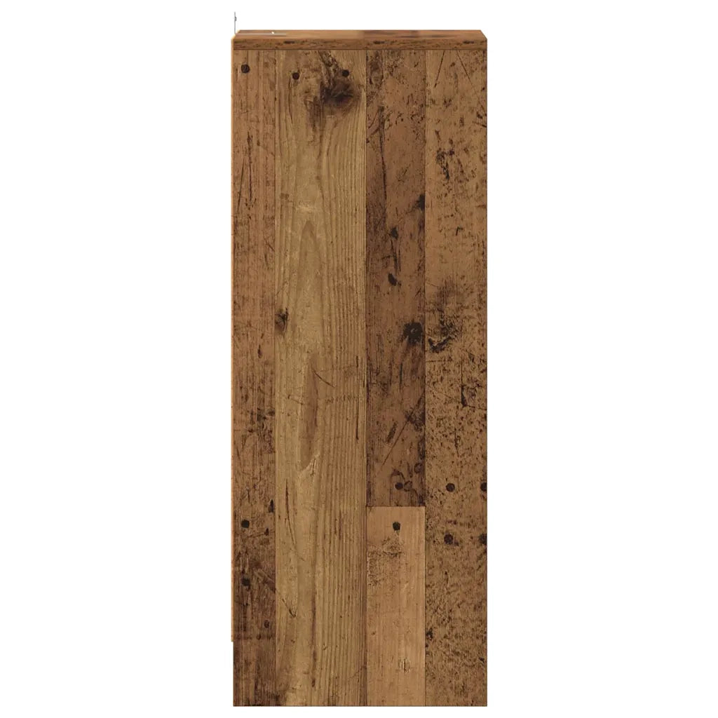 Scarpiera Legno Vecchio 32x35x92 cm in Legno Multistrato 856714