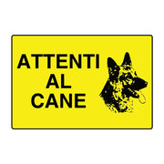 Cartello in alluminio attenti al cane