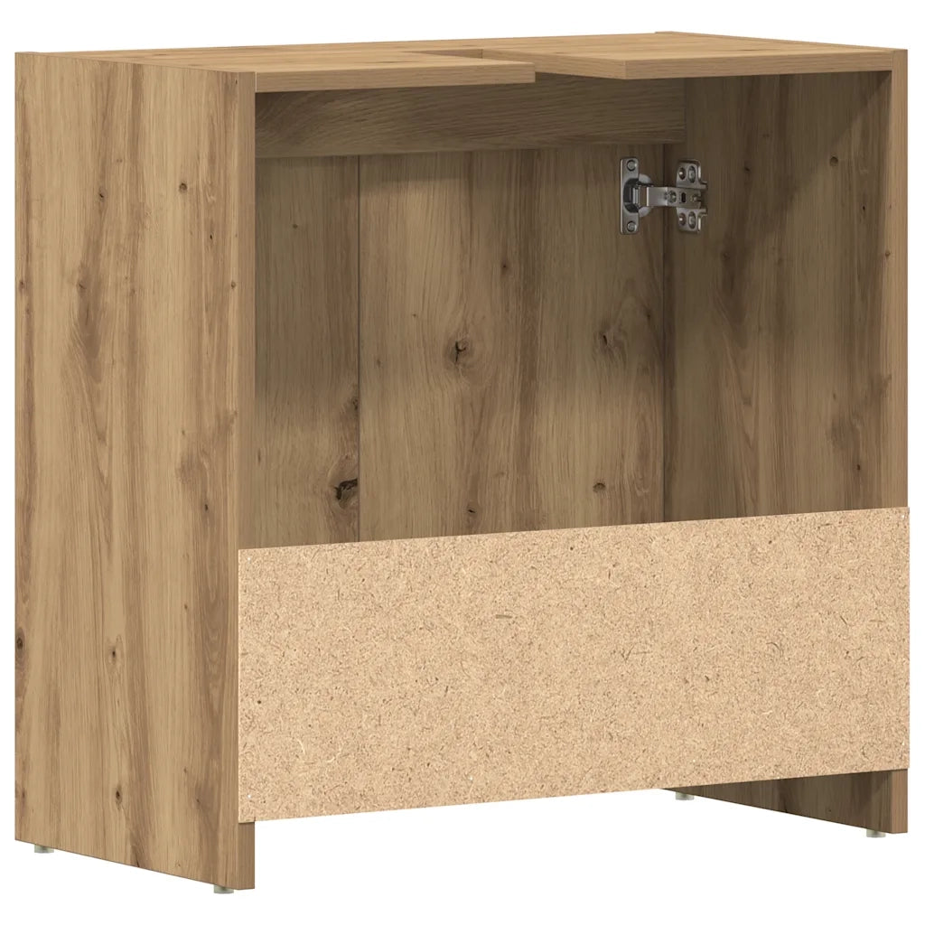 Mobile Lavabo Bagno Rovere Artigianale Legno Multistrato 861146