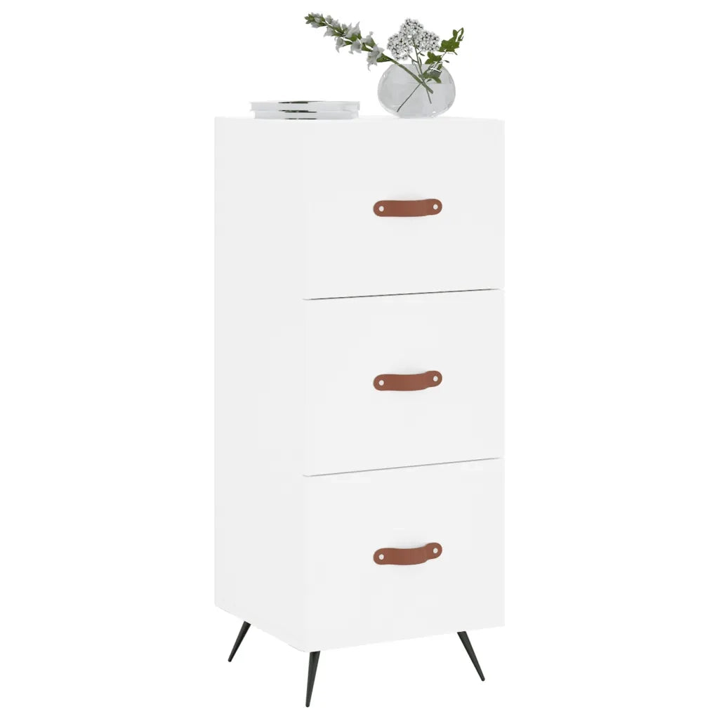 Credenza Bianca 34,5x34x90 cm in Legno Multistratocod mxl 78935
