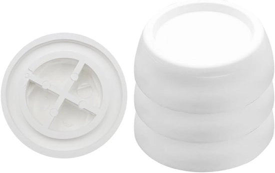Set di 4 pedane di assorbimento di vibrazioni per lavatrice, asciugatrice, frigorifero, tapis roulant, tavolo, sedia - Prevenire vibrazioni con pedane in gomma.