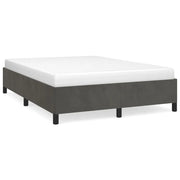 Letto matrimoniale | Letto per adulti | Giroletto senza Materasso Grigio Scuro 140x190 cm Velluto