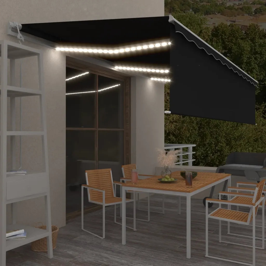 TendaAutomatica con Parasole Sensore Vento e LED 6x3 Antracite cod mxl 120579