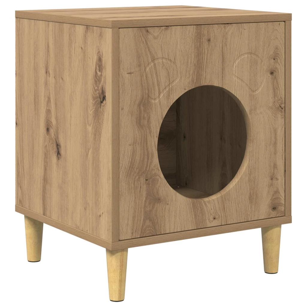 Casa per Gatti Rovere Artigianale 42,5 x 40 x 53 cm