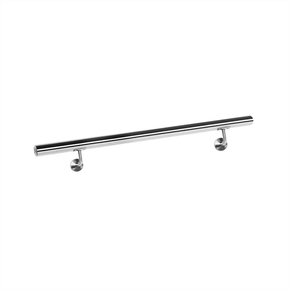 Kit corrimano da parete per scale da 80 cm acciaio raffinato 16_0000713