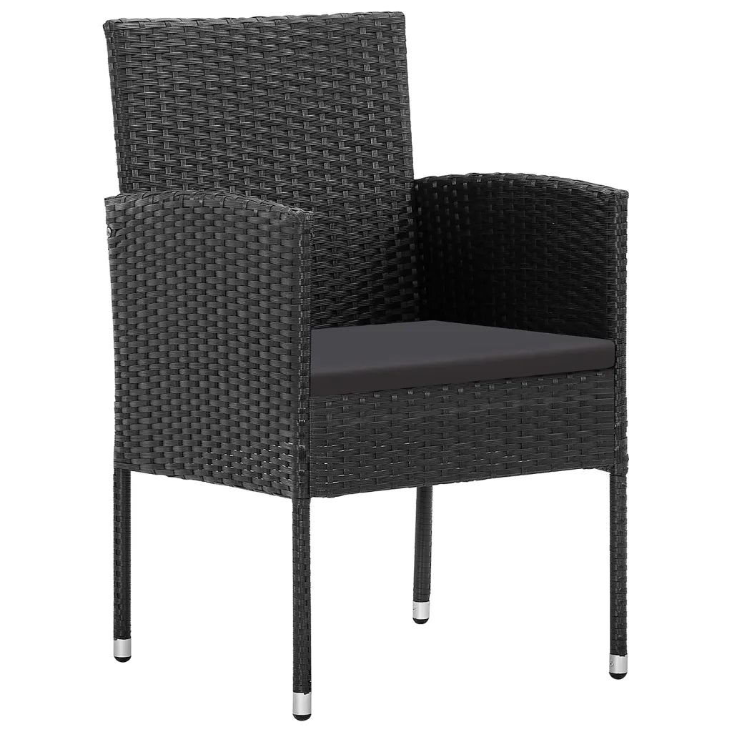 Set da Pranzo da Giardino 5 pz Nero 3099615