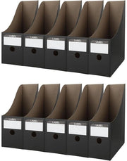 Raccoglitore di cartelle - 10 contenitori - cassettiera per A4 - contenitori e separatori per cartelle - organizzatore per ufficio - per cartelle, carta intestata, materiali da ufficio - adatto per scuole, dormitori e uffici - 9*26*27cm