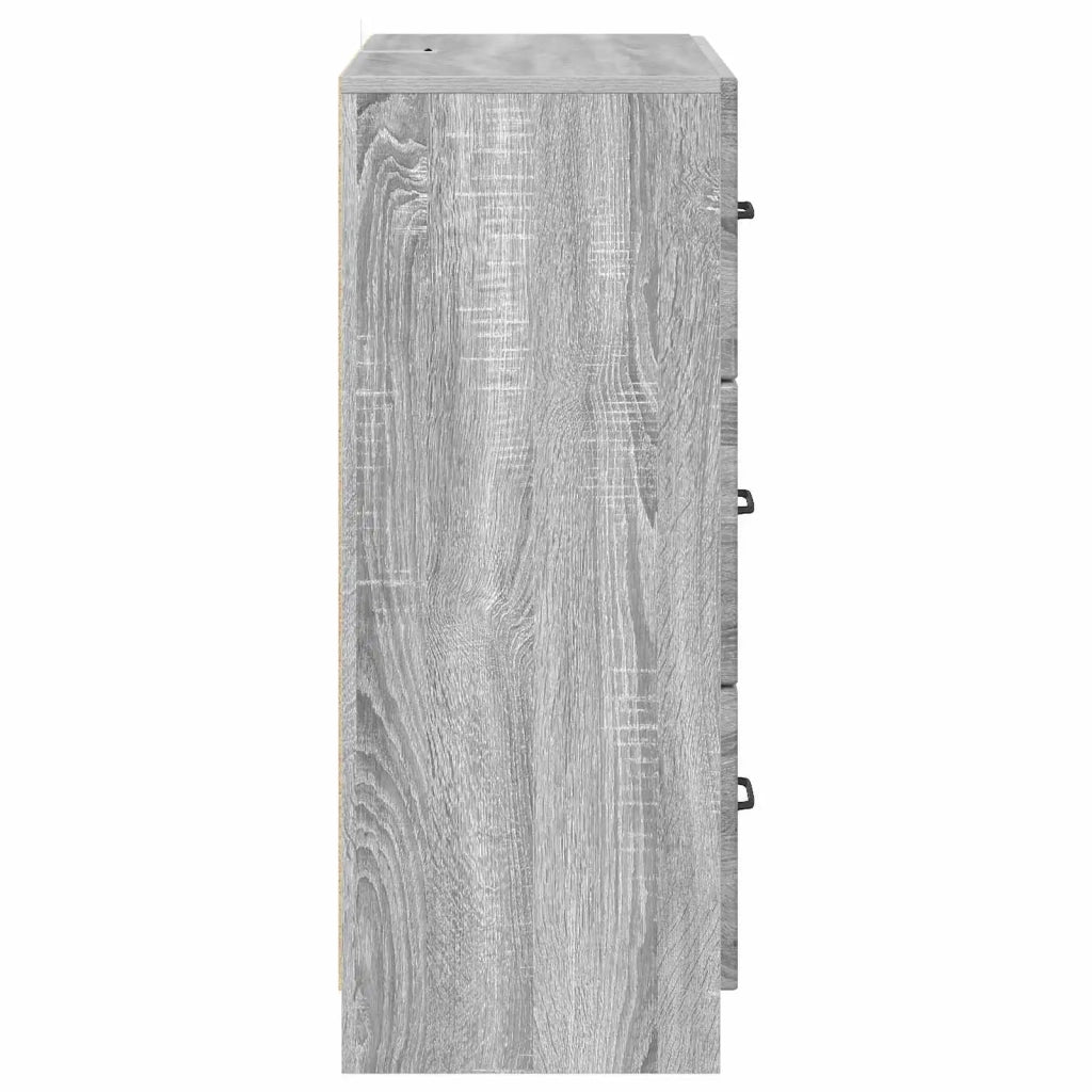 Mobile con Cassetti Grigio Sonoma 66 x 34,5 x 87 cm
