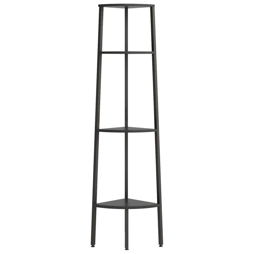 Scaffale Angolare a 4 Livelli Nero 45,5x31,5x150 cm CFW9265223