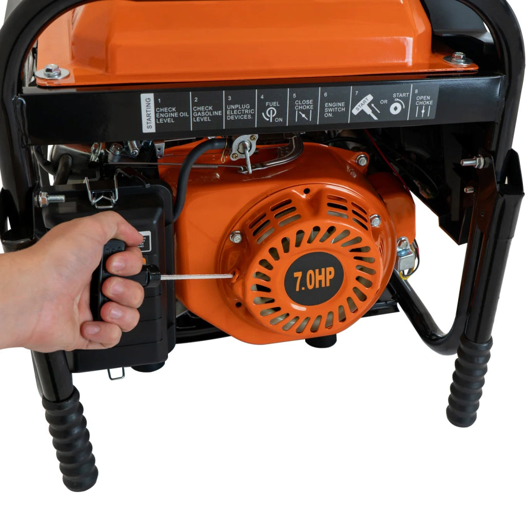 Generatore a Benzina Portatile 3300W 7HP 12L 4 Tempi Avvio Elettrico