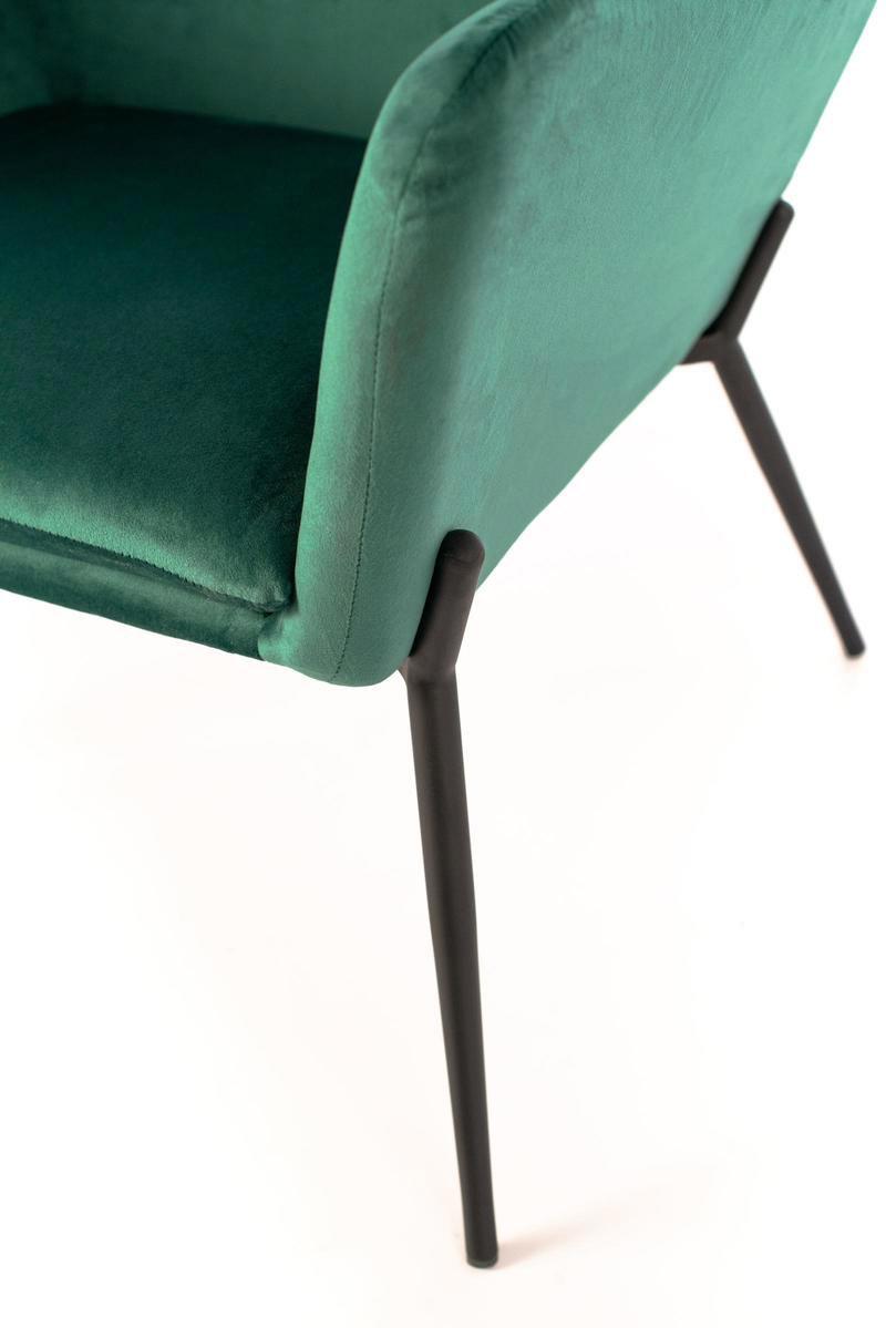 Poltrona Imbottita 54x71,5x70 cm in Velluto Verde