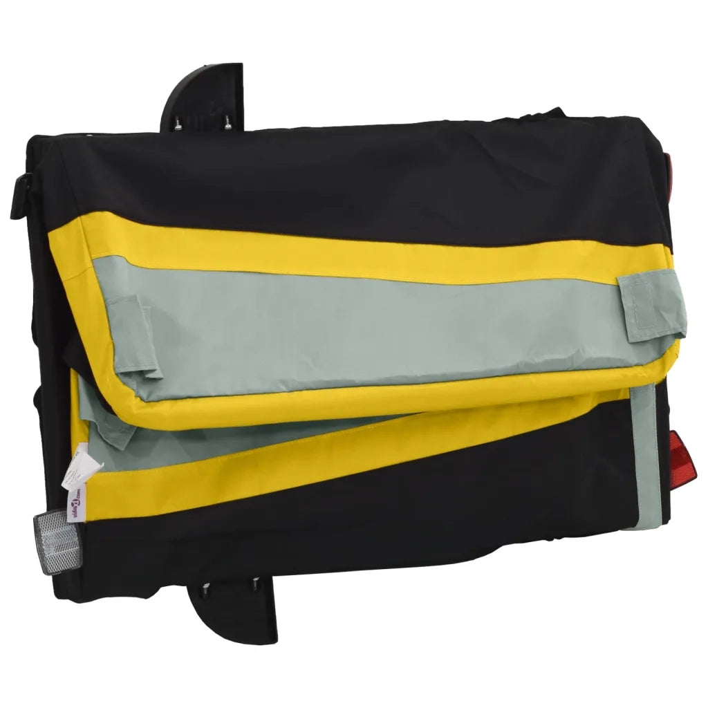 Rimorchio da Bici Nero e Giallo 45 kg in Ferro 94064
