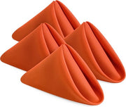 Serviette in stoffa - 24 pezzi, serviette in stoffa riutilizzabili, morbide e comode - Ideali per eventi e uso domestico regolare, poliestere (arancione, 43 x 43 cm)