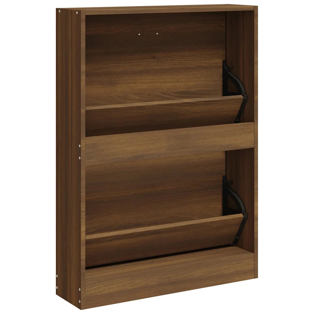 Scarpiera | Mobile per scarpe Rovere Marrone 59x17x81 cm in Legno Multistrato