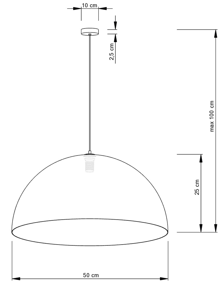 Lampada a sospensione Sfera oro Ø50cm E27 Sigma Lighting