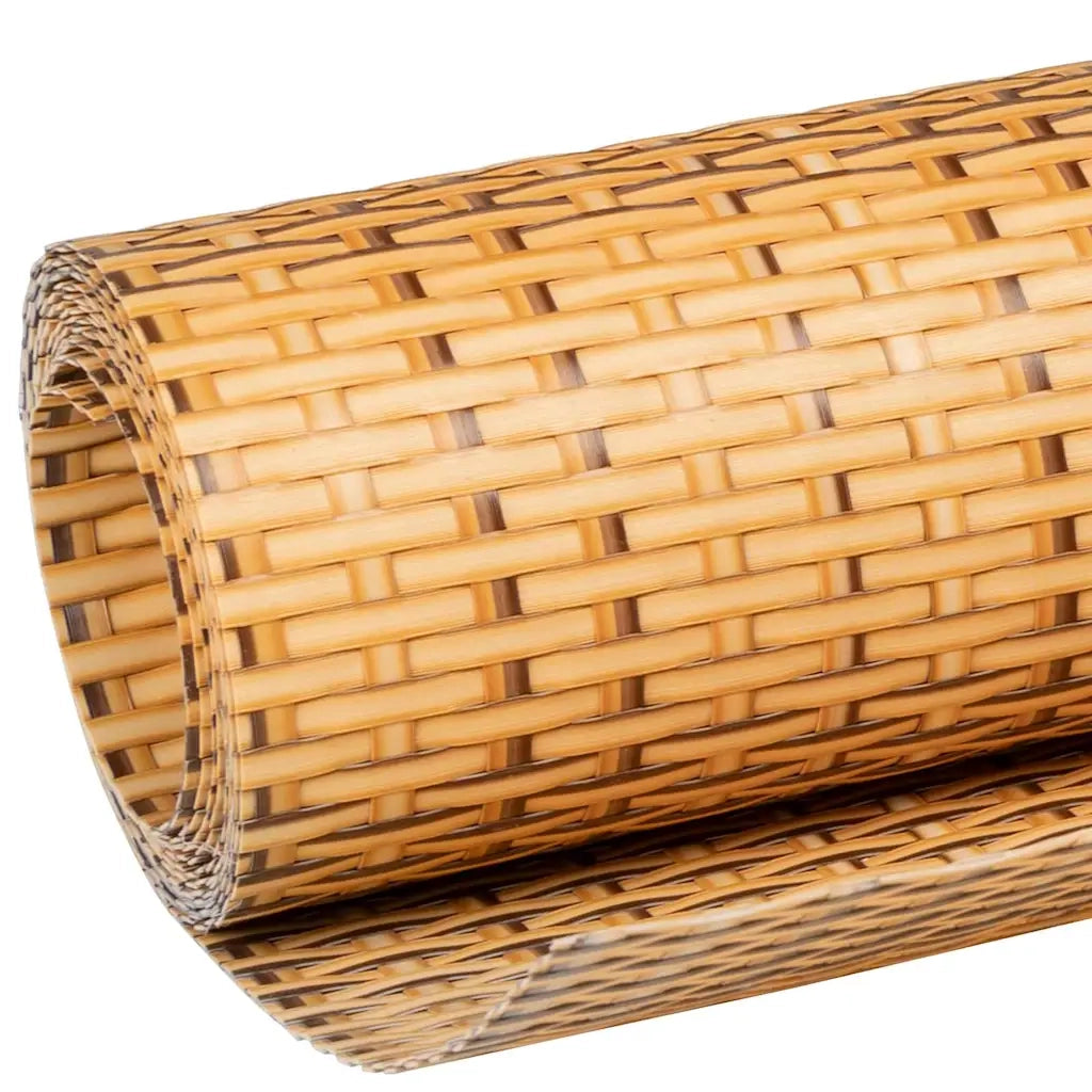 Schermo da balcone | Paravento da Balcone Marrone Chiaro 1000x90 cm in Polyrattan