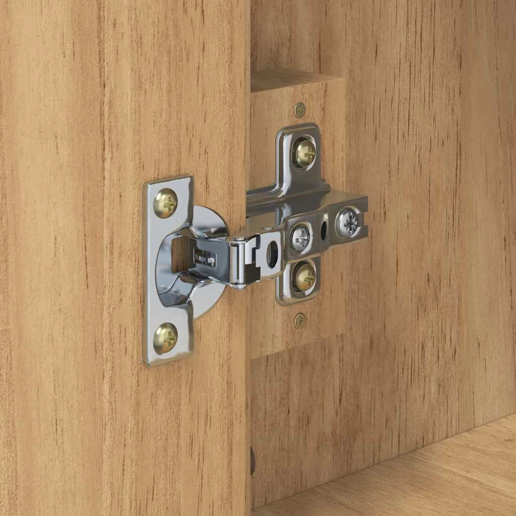 Mobiletto da bagno moderno a parete con vani portaoggetti regolabili 35 x 30 x 60 cm in legno di pino marrone 02_0058947