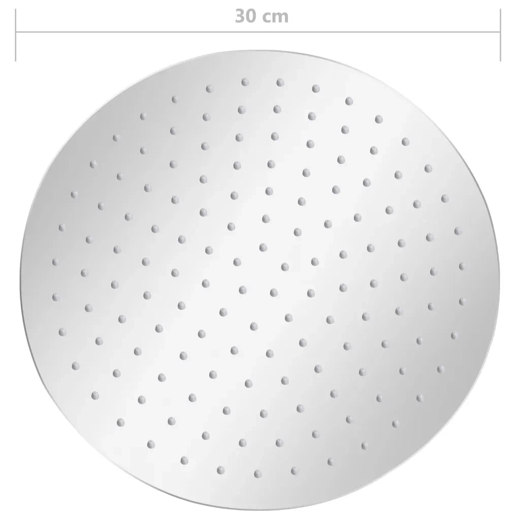 Testa Doccia a Pioggia in Acciaio Inox 304 30 cm Rotonda 147687