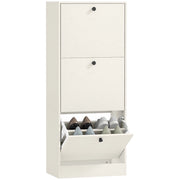 Scarpiera con 3 Ante Salvaspazio ¨C Xylo ¨C Bianco, 47x28x115 cm