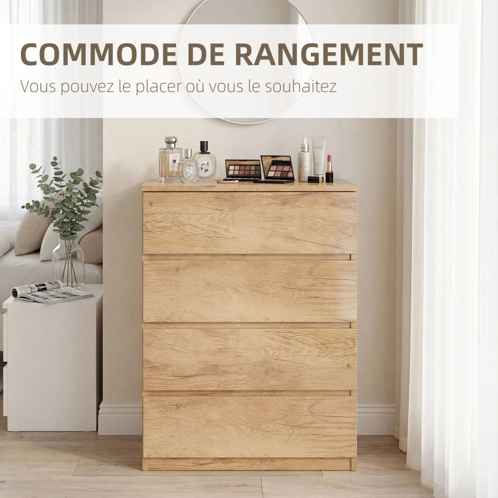 Cassettiera ¨C Zephmum ¨C Legno Naturale 60x40x80