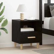 Armadio da Notte Rovere Nero 40 x 35 x 47 cm Legno multistrato