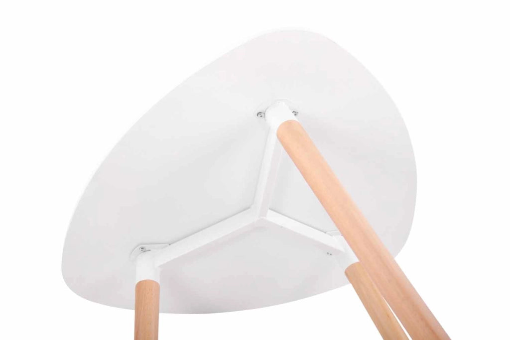 Tavolo Cucina Scandinavo Abenra bianco,80 cm