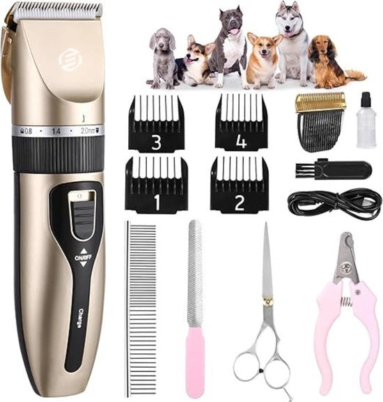 Tondeuse per cani per pelliccia spessa - Trimmer per cani - Tondeuse per cani - Tondeuse per animali - Tondeuse per cani per trimer