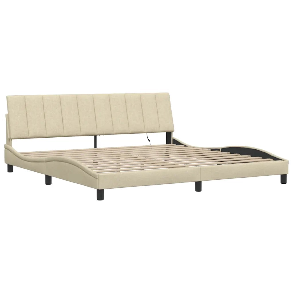 Giroletto senza Materasso Hanko Crema 200x200 cm in Tessuto 3310487