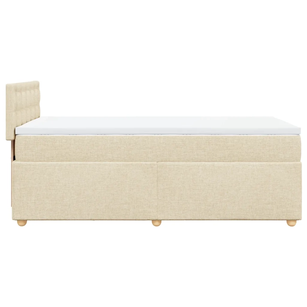 Giroletto a Molle con Materasso Crema 100x200 cm in Tessuto 3288910