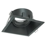 Porta faretto nero incasso quadrato 8cm luce orientabile soffitto LED GU10 GU5.3