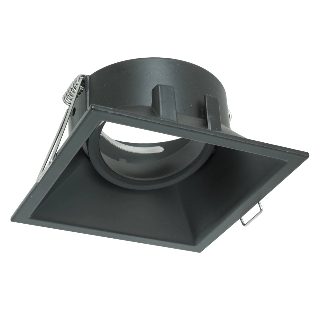 Porta faretto nero incasso quadrato 8cm luce orientabile soffitto LED GU10 GU5.3